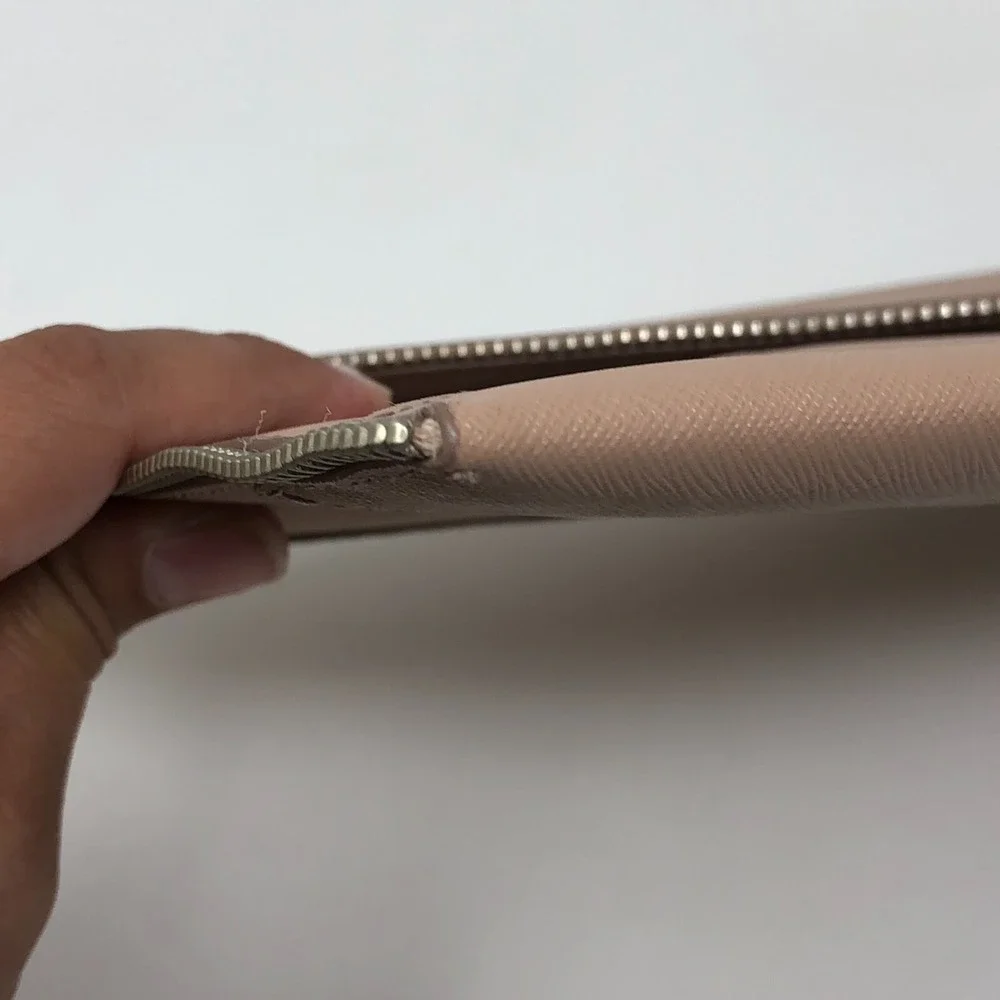 Rebecca Minkoff Leo Clutch Purse Medium Blush Pink Zipper Edge Thin